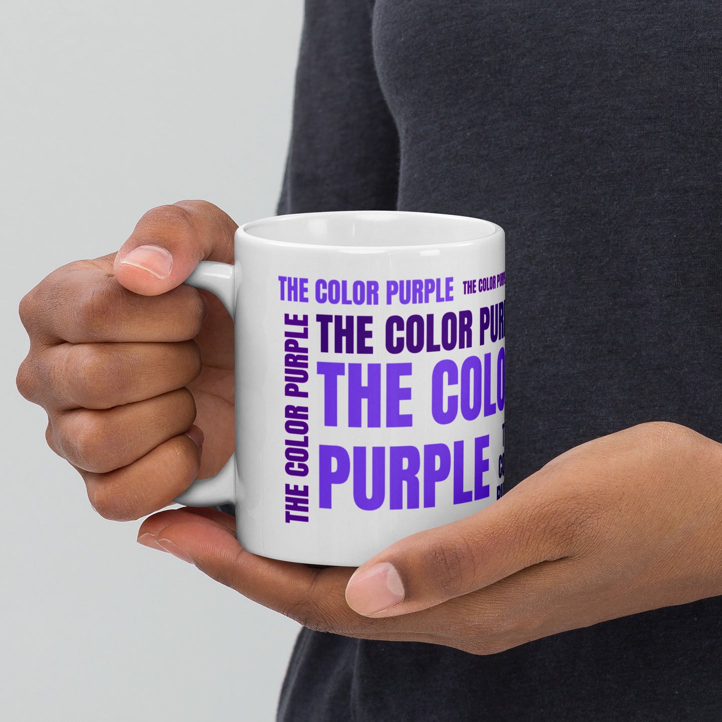 "The Color Purple" White glossy mug