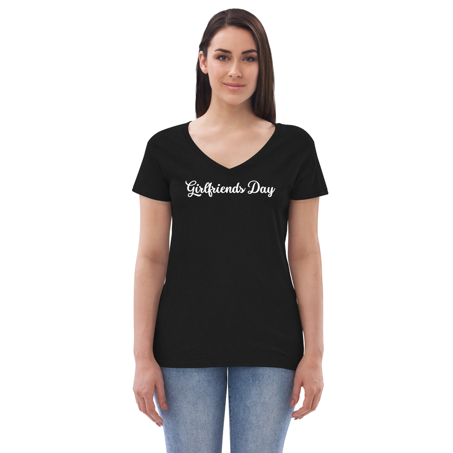Girlfriends Day - Women’s Recycled V-Neck T-Shirt