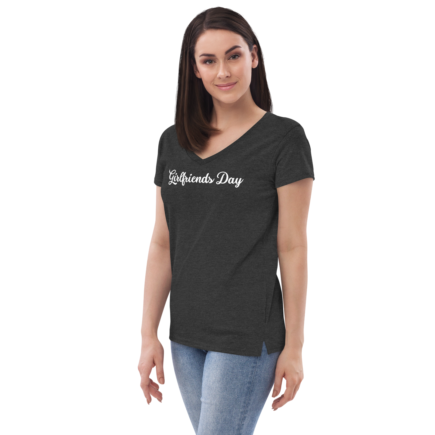 Girlfriends Day - Women’s Recycled V-Neck T-Shirt
