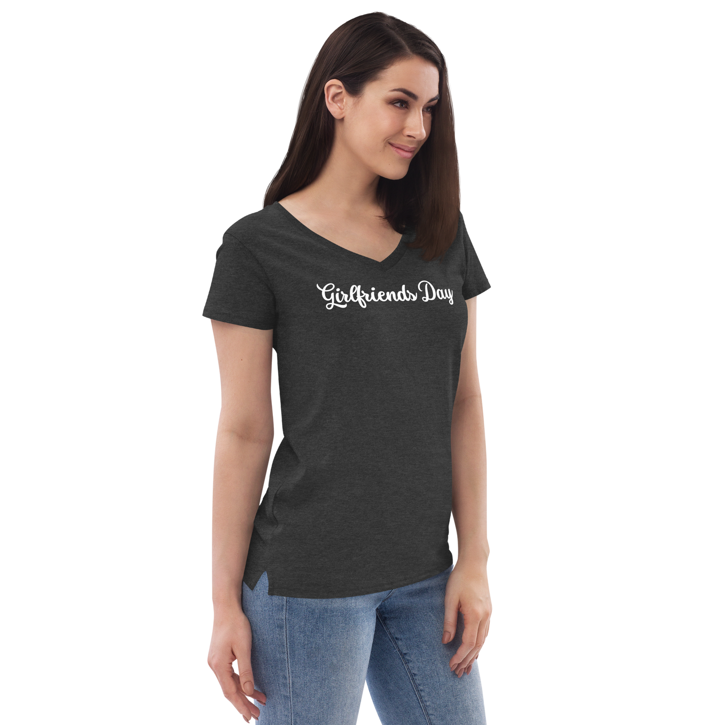 Girlfriends Day - Women’s Recycled V-Neck T-Shirt