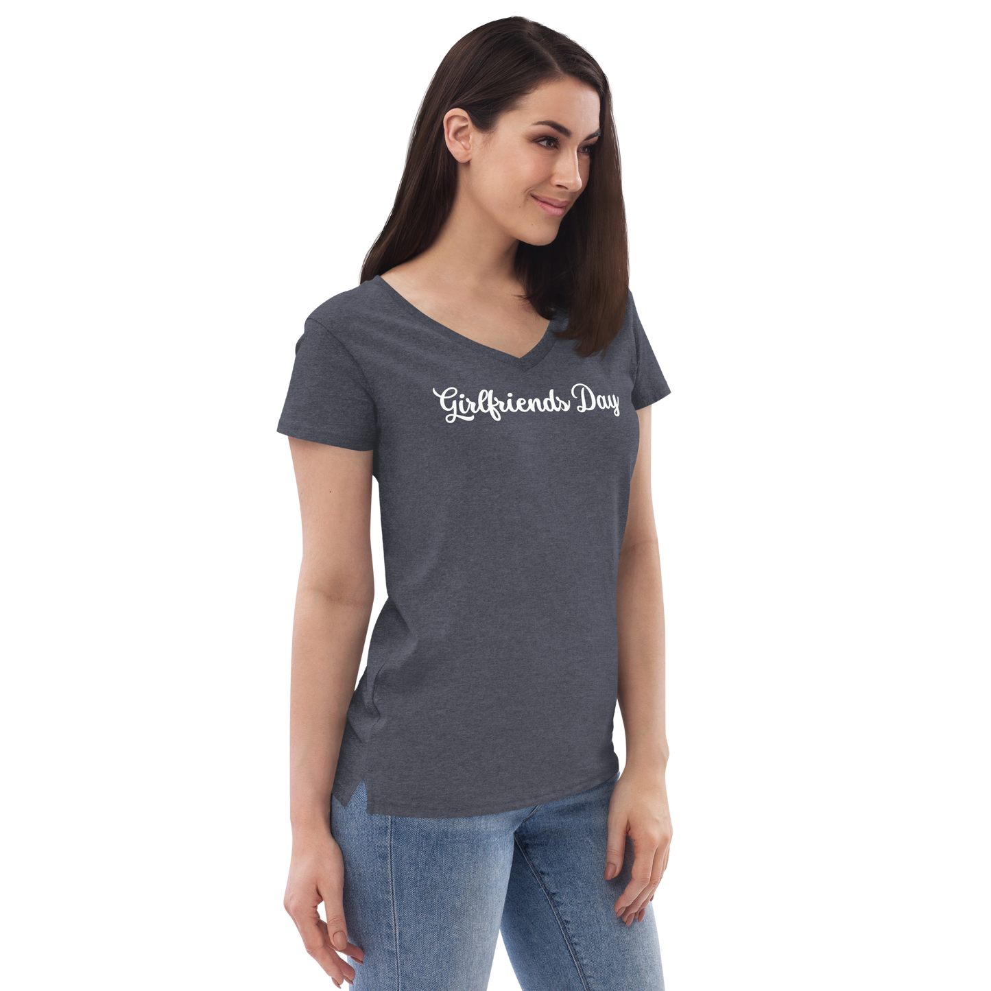 Girlfriends Day - Women’s Recycled V-Neck T-Shirt