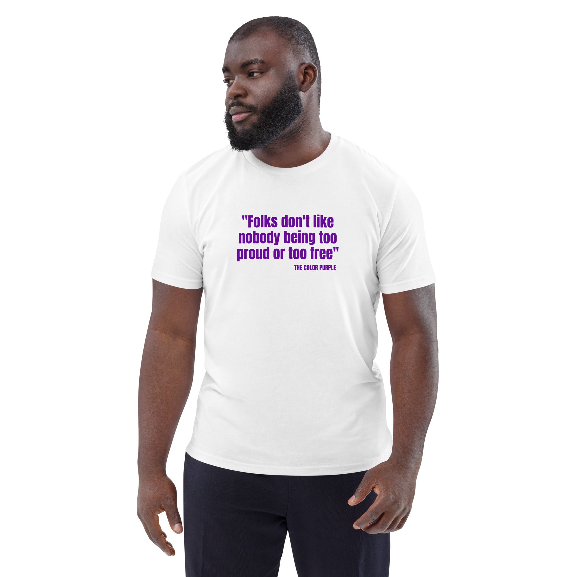 Purple cotton sale t shirt