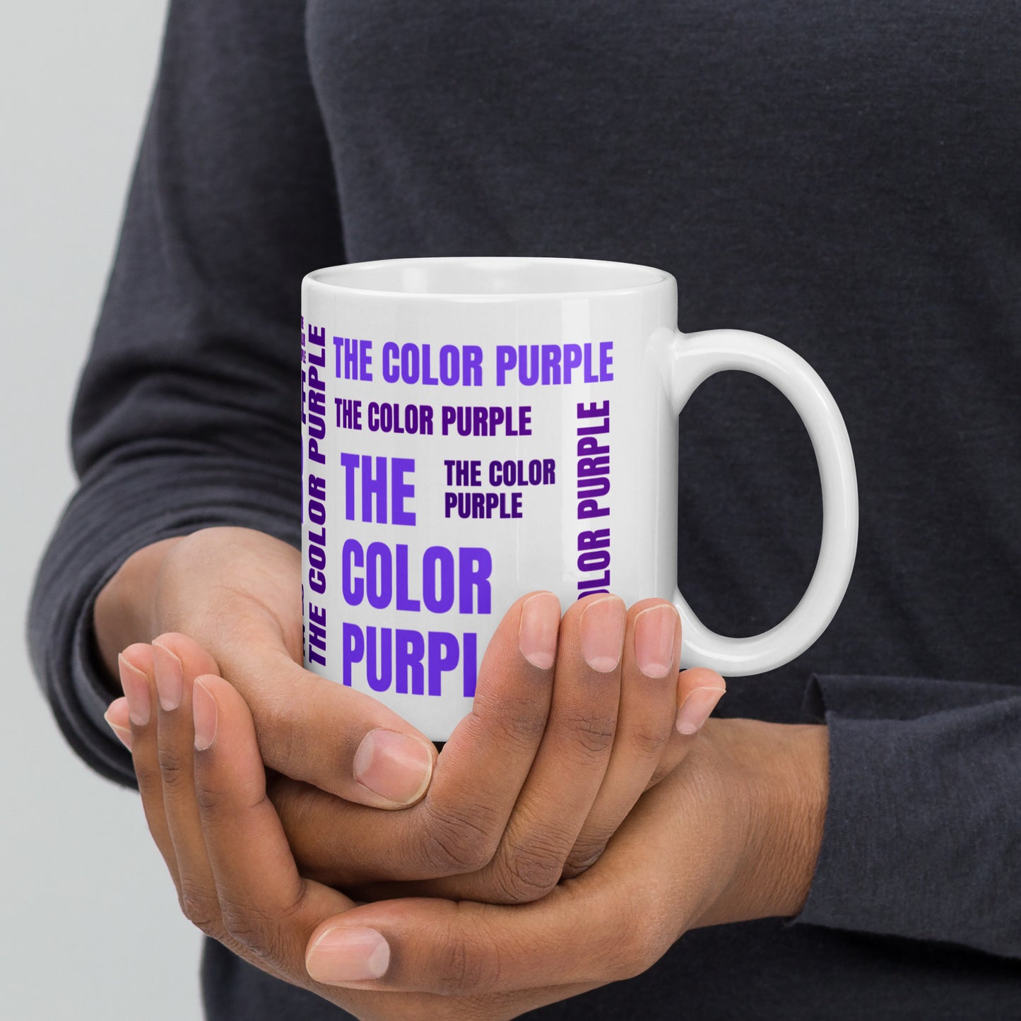 "The Color Purple" White glossy mug
