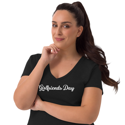 Girlfriends Day - Women’s Recycled V-Neck T-Shirt