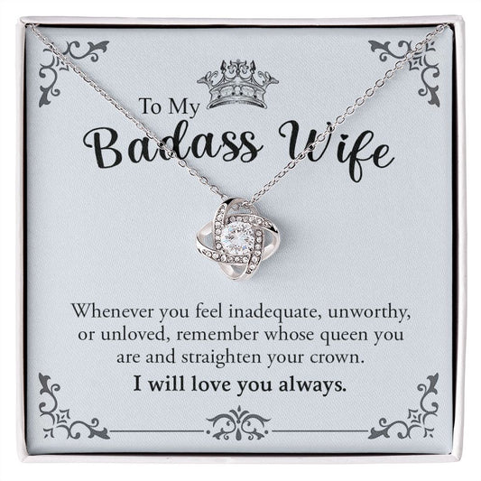My Badass Wife | Most caring - Love Knot Necklace